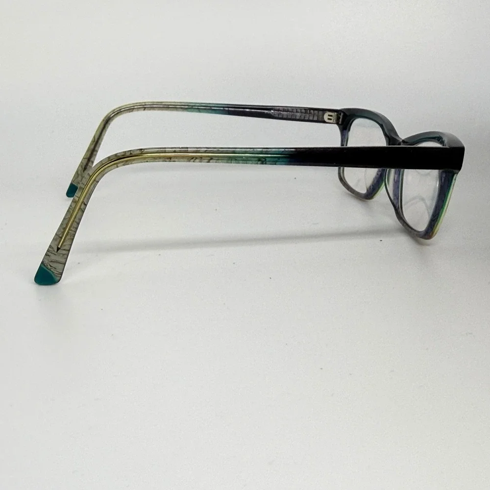 OGI Heritage 9124 Eyeglasses Frames Blue Teal‎ Marble 48-17-140 21555